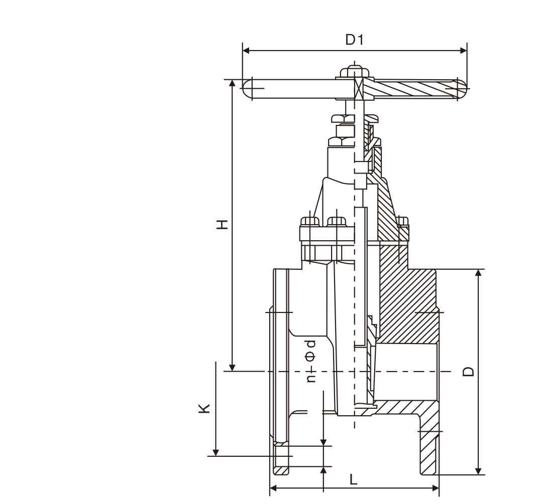 黃銅法(fǎ)蘭閘閥(圖1)