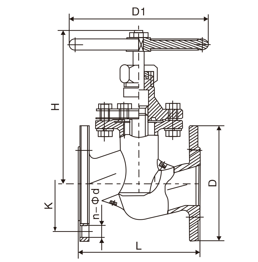 黃銅(tóng)法蘭截止閥(fa)(圖1)
