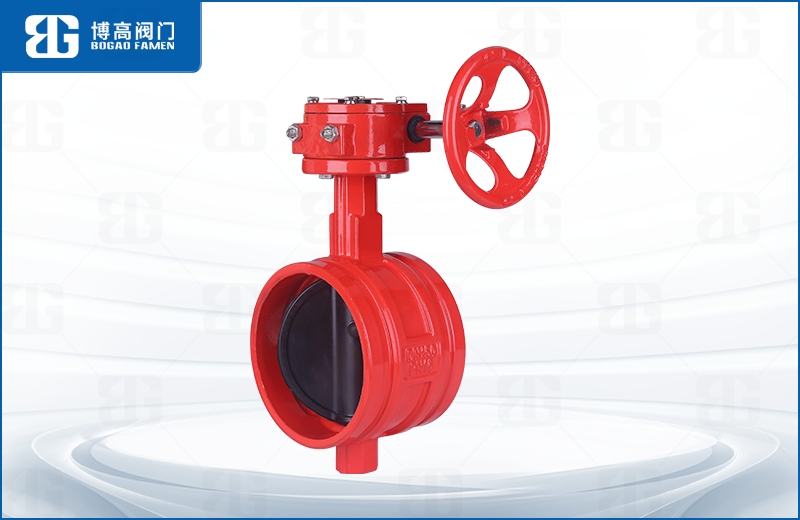 蝸輪(lun)消防溝(gōu)槽蝶閥(fa)